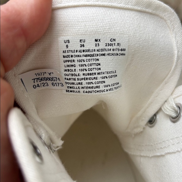 American Eagle Outfitters White Cherry Print Sneakers size 6. - Picture 5 of 7